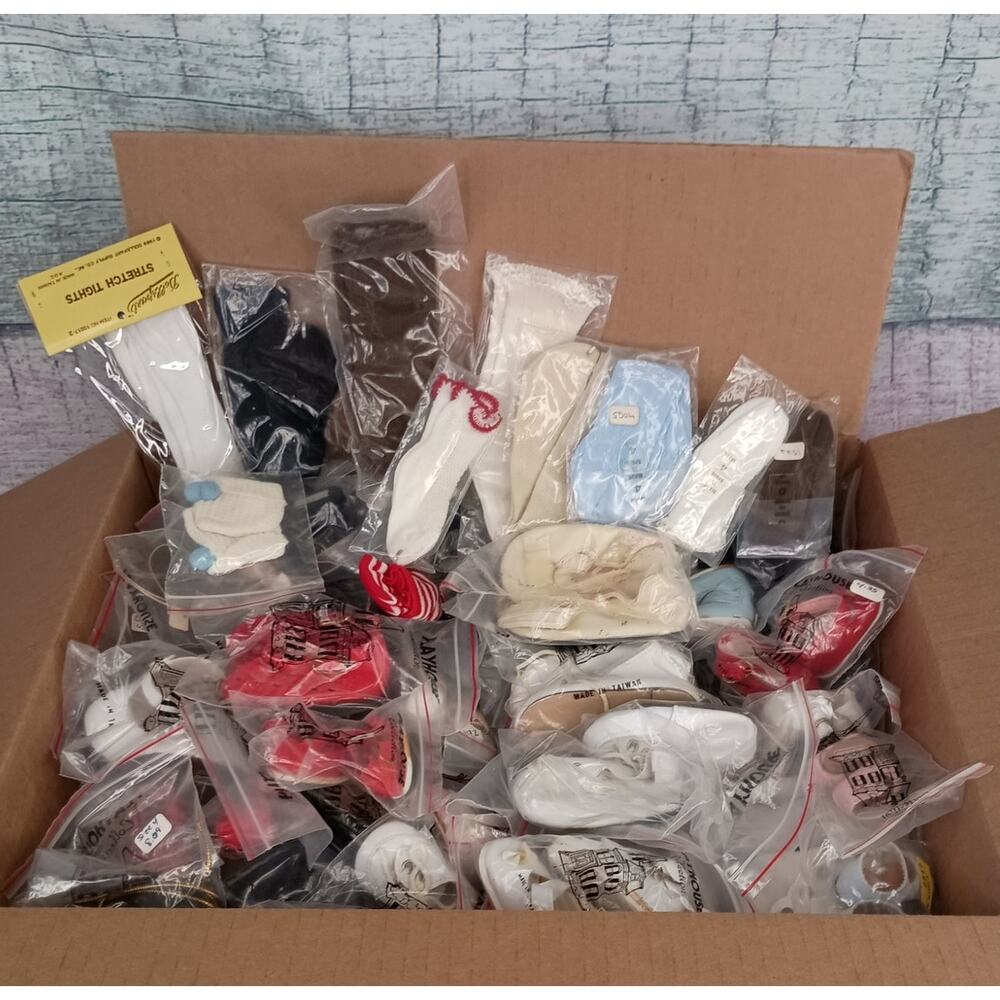 40 New VTG Playhouse Collections Doll Shoes & 10 New Pairs of Doll Socks #2